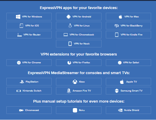 expressvpn apps