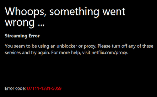 netflix failed connection