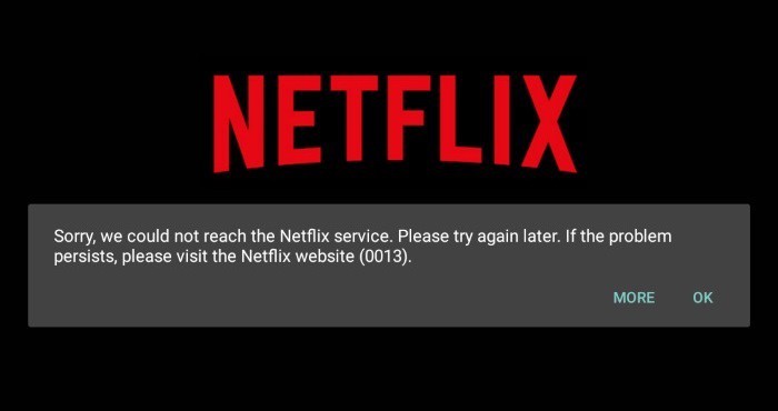 netflix error screen