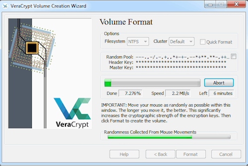 veracrypt encryption volume