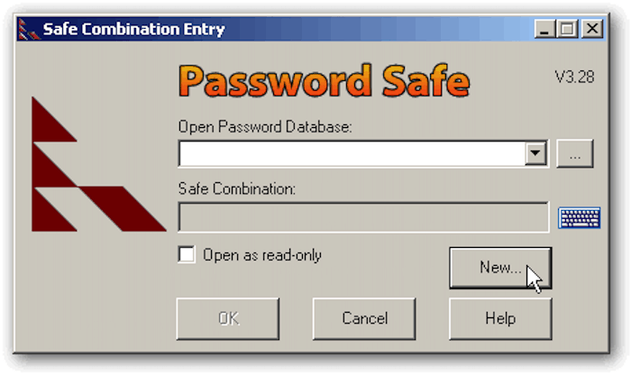 password safe new entry