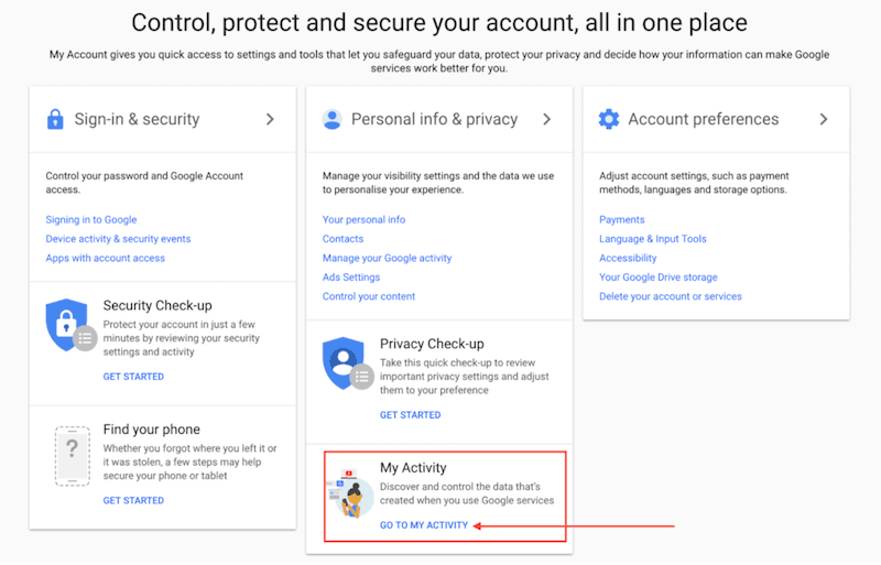 google settings