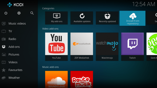 Kodi add-ons