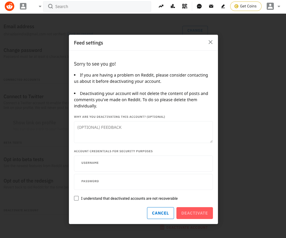 Confirm-reddit-deactivation