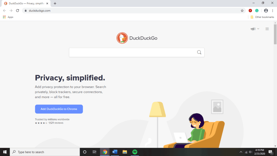 DuckDuckGo Homepage