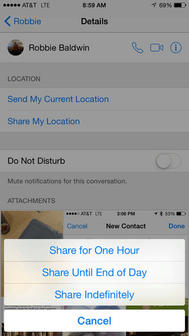 location sharing for iOS