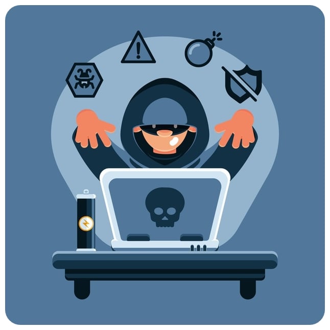 Hacker activity illustration