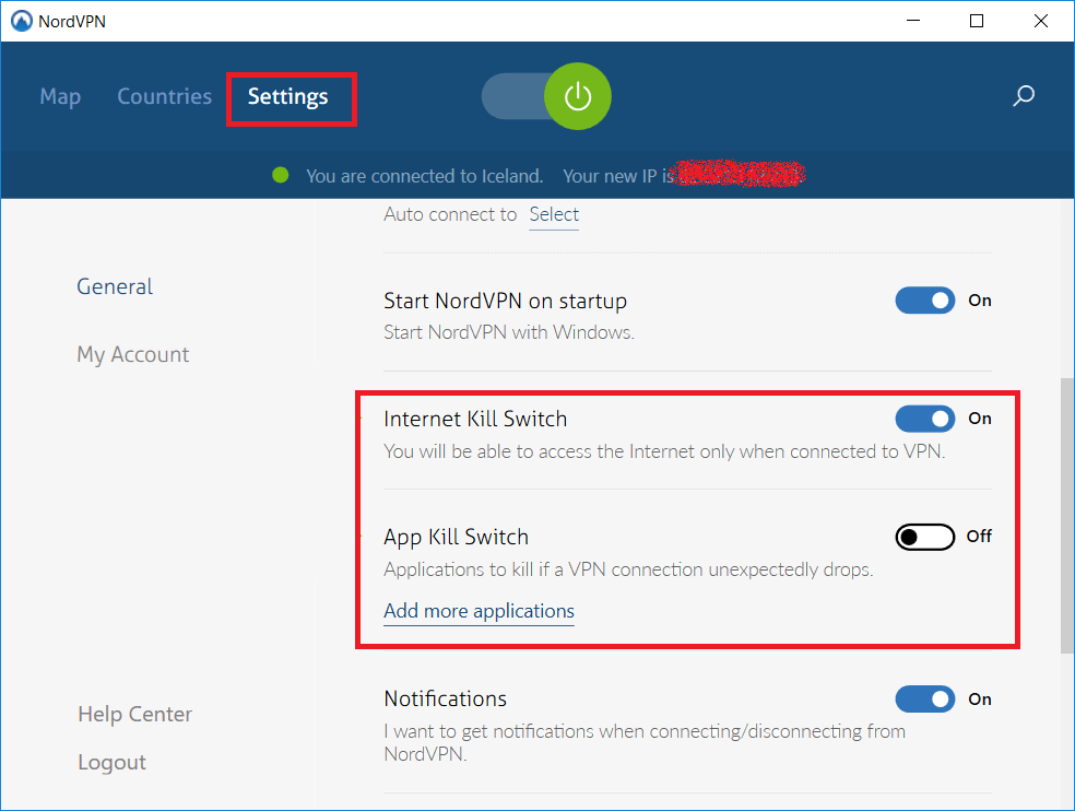 nordVPN kill switch