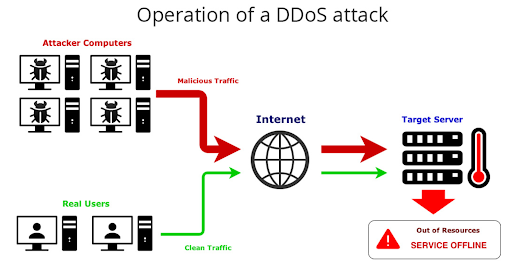 operation of a DDoS Attack