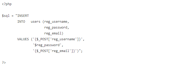 sql code1 - PHP Security Guide: Databases and SQL