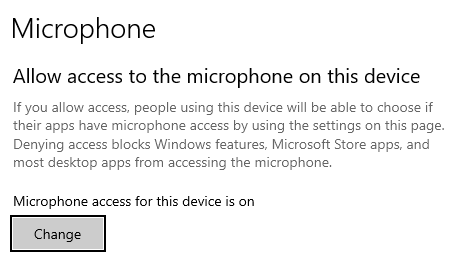 microphone access