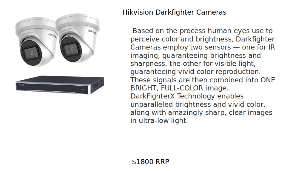 Hikvision Darkfighter Cameras