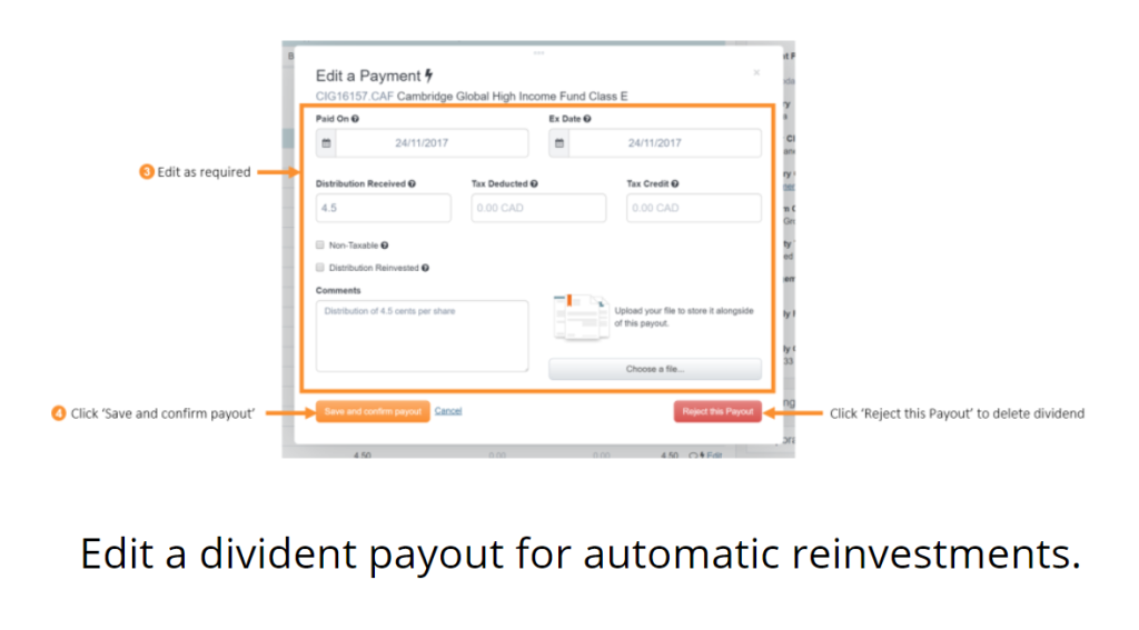 Edit a Payment