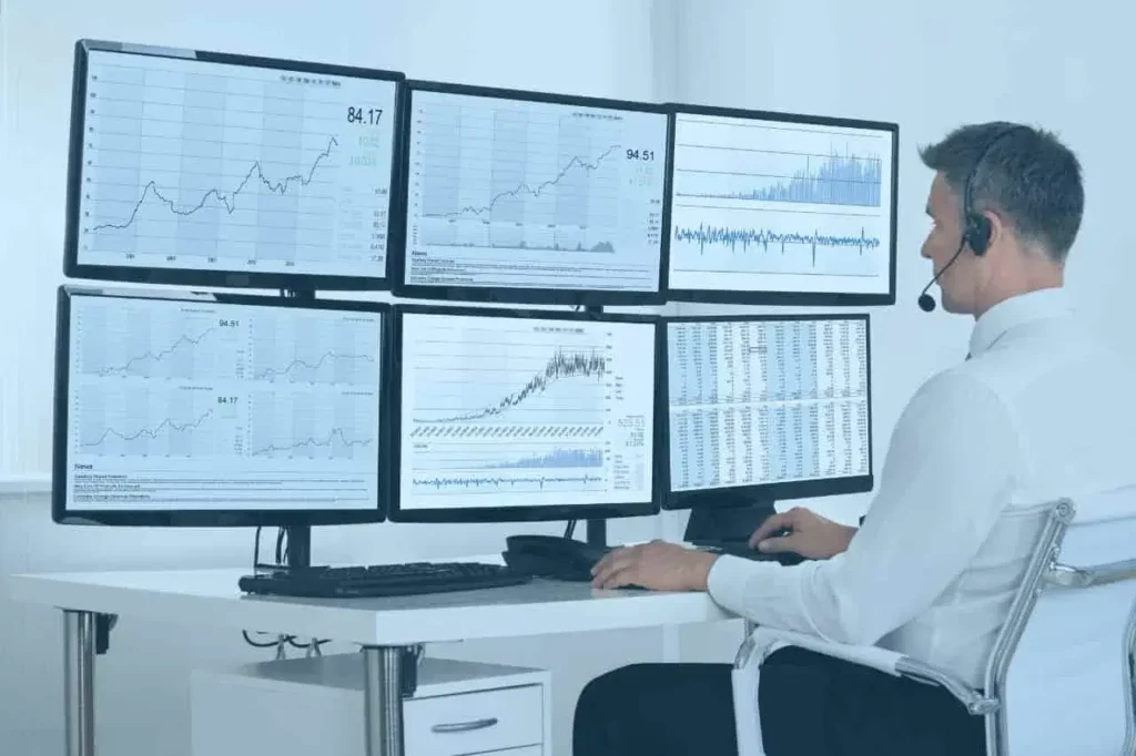 An engaging and visually appealing image that represents forex trading, such as a chart with various currency pairs or a trading terminal with multiple screens