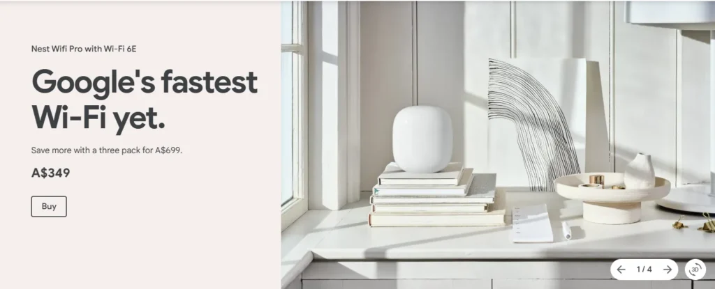 Google Nest Wifi Australia homepage