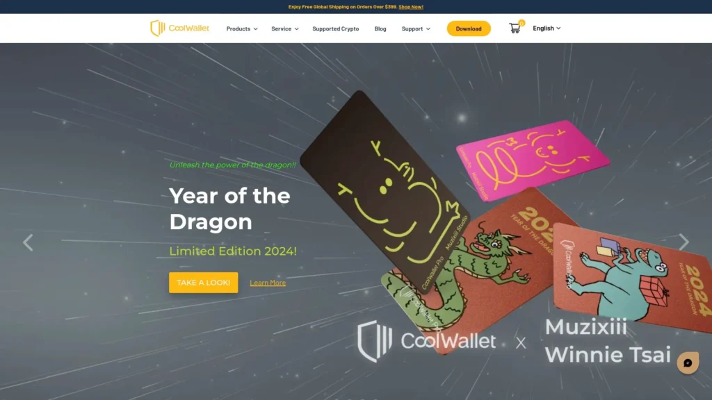 CoolWallet's homepage