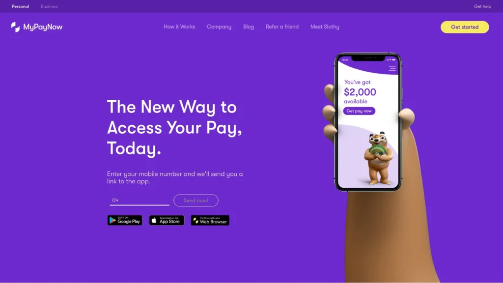 The MYPayNow webpage.