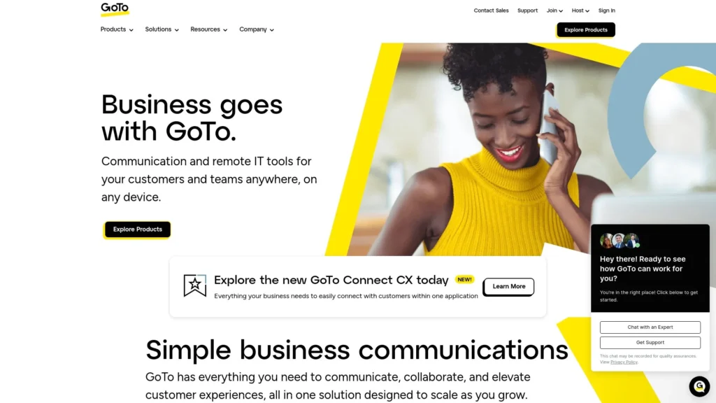 GoTo Connect for business communications