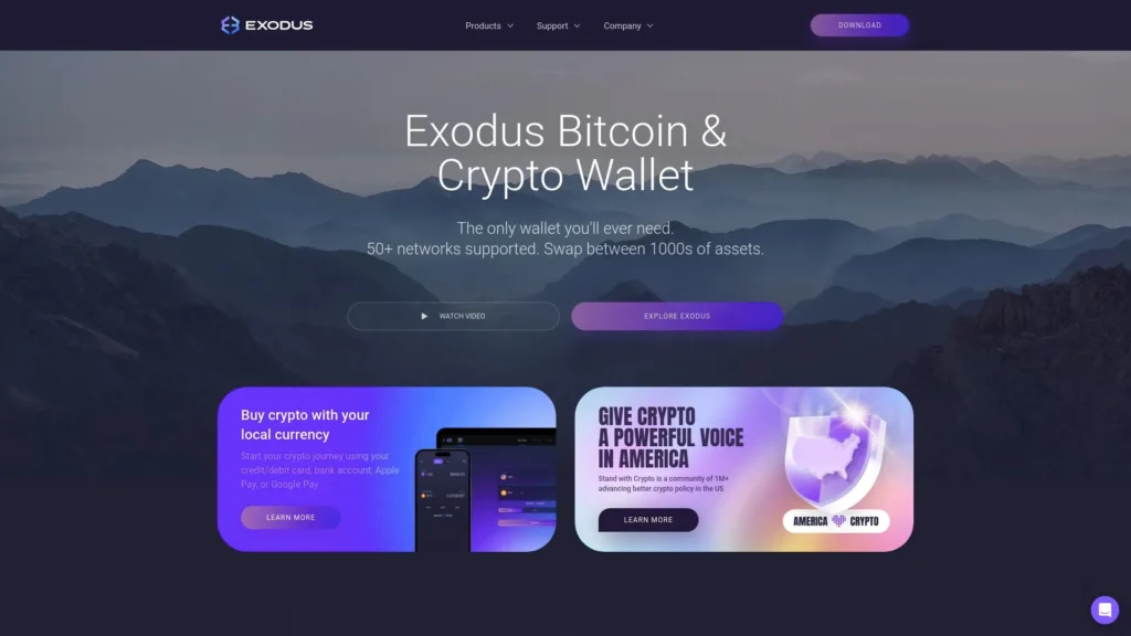 Exodus homepage