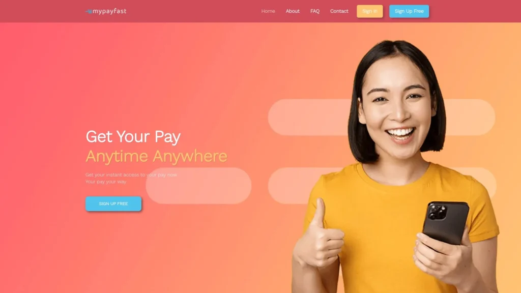 MyPayFast homepage