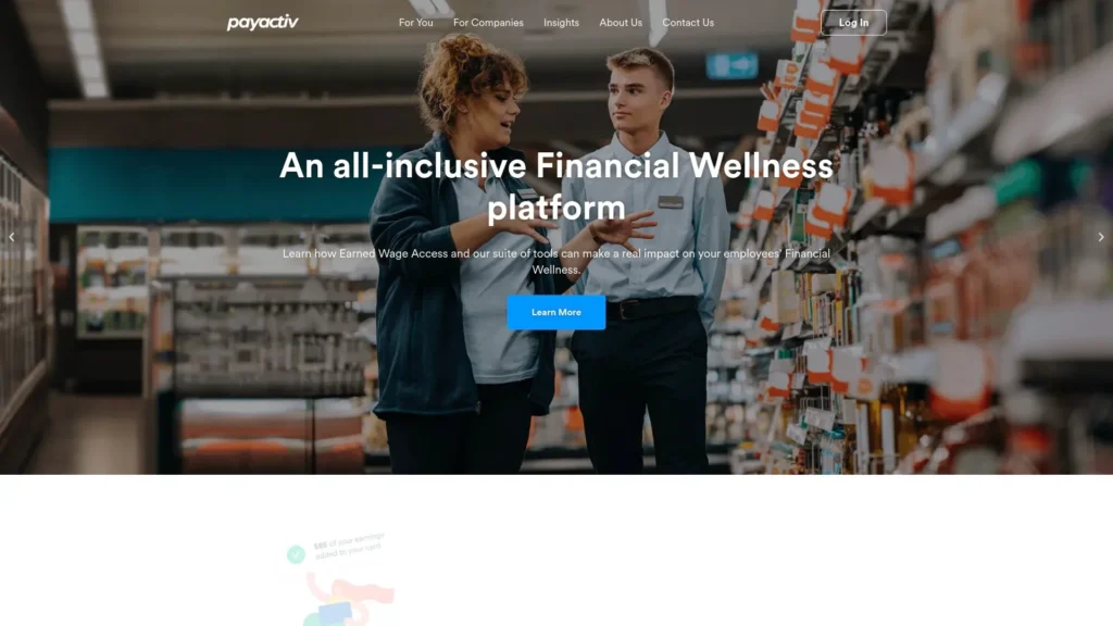 Payactiv financial wellness platform.